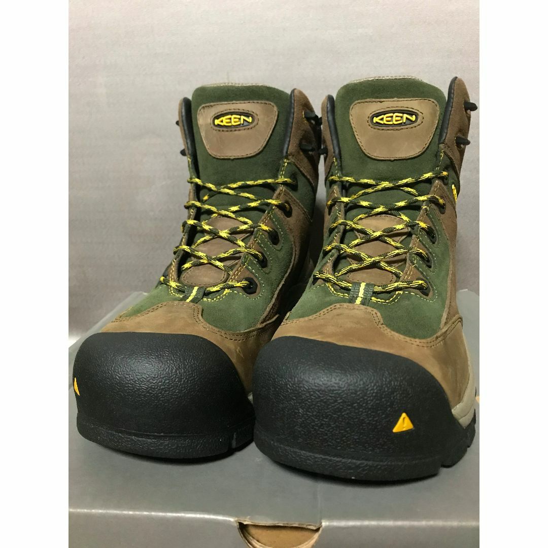 KEEN(キーン)のKEEN US8 セーフティートゥ ワークブーツ ブラウン グリーン メンズの靴/シューズ(ブーツ)の商品写真