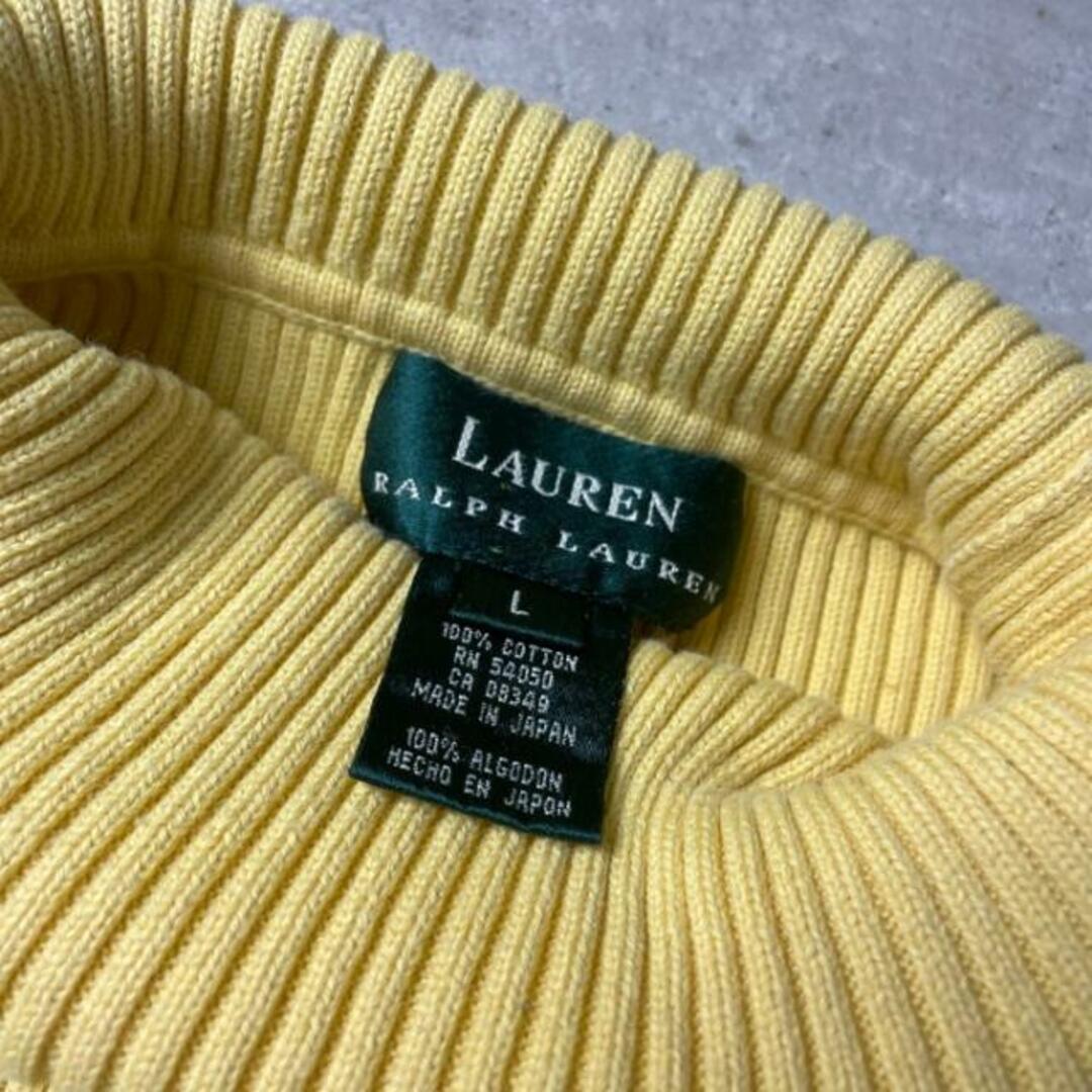 Ralph Lauren(ラルフローレン)のLAUREN RALRH LAUREN ローレンラルフローレン コットンニットセーター タートルネック レディースM相当 メンズのトップス(ニット/セーター)の商品写真