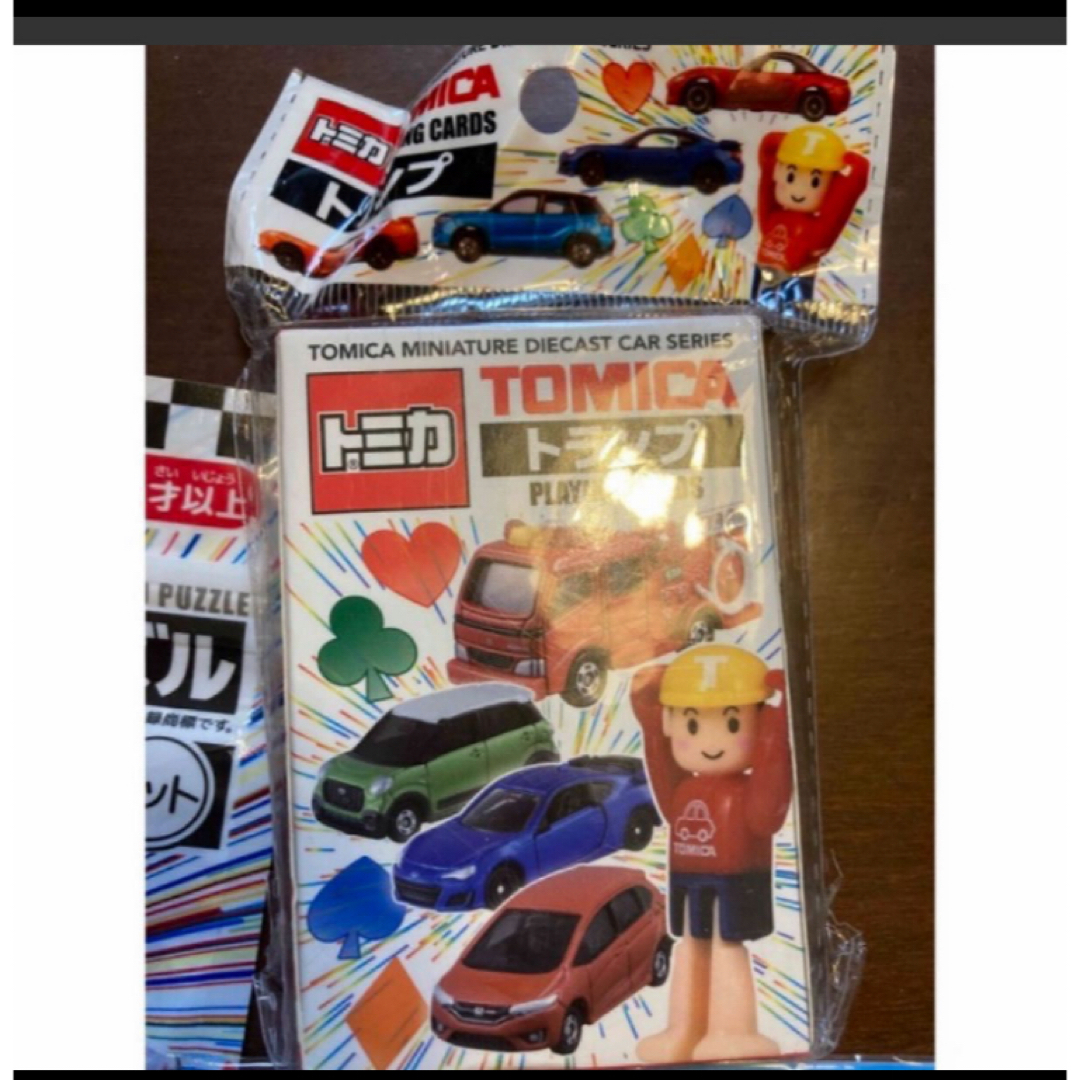 Takara Tomy - TOMICA トミカ 玩具３点 子どもパズル 2色折り紙セット