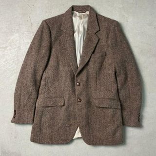 90年代 カナダ製 HARRIS TWEED ハリスツイード ウールテーラードジャケット メンズL相当(テーラードジャケット)