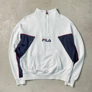 FILA フィラ  スウェットシャツ ハーフジップ ジャージ切り替え メンズM相当(スウェット)