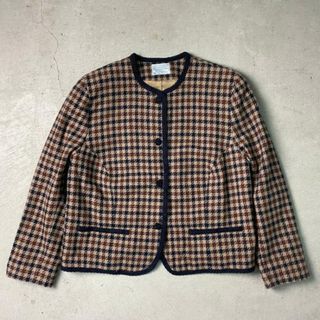 70〜80年代 USA製 PENDLETON ペンドルトン ウール テーラードジャケット チェック柄 レディースM-L相当(その他)