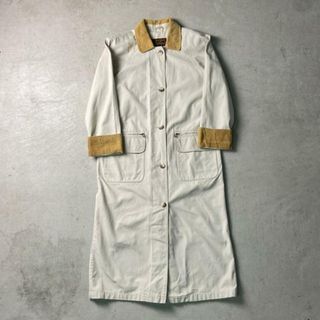 エディーバウアー(Eddie Bauer)の80〜90年代 Eddie Bauer エディーバウアー ステンカラーコート ダック地 コーデュロイ切り替え レディースL相当(その他)