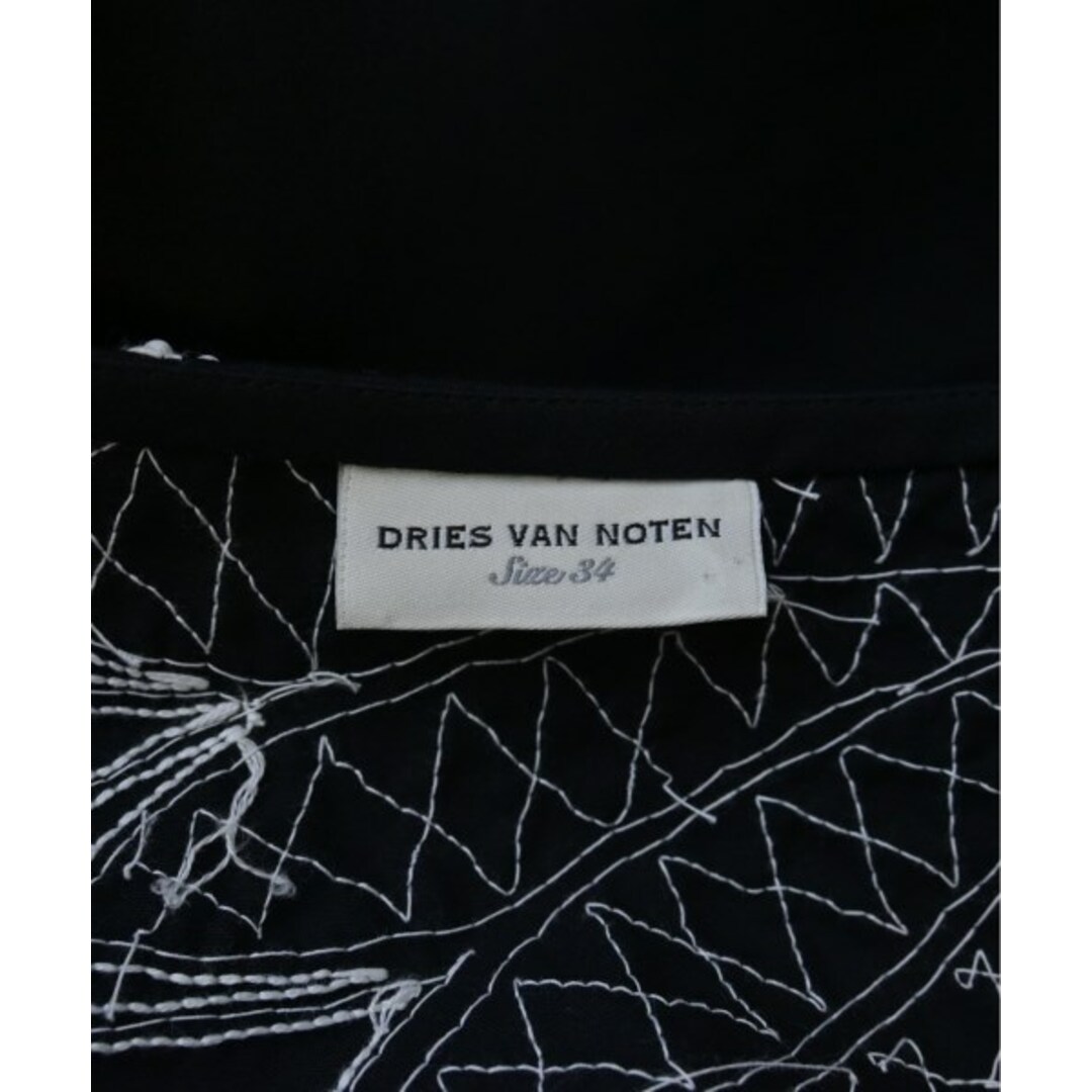 DRIES VAN NOTEN(ドリスヴァンノッテン)のDRIES VAN NOTEN ブラウス 34(XXS位) 黒 【古着】【中古】 レディースのトップス(シャツ/ブラウス(長袖/七分))の商品写真