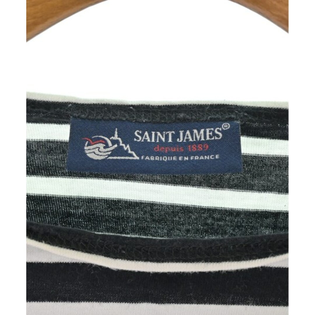 SAINT JAMES(セントジェームス)のSAINT JAMES Tシャツ・カットソー SM 黒x白(ボーダー) 【古着】【中古】 レディースのトップス(カットソー(半袖/袖なし))の商品写真