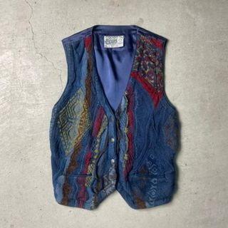 90年代 オーストラリア製 COOGI BLUES クージー 3Dニット ベスト ジレ レディースM メンズS相当(ベスト/ジレ)