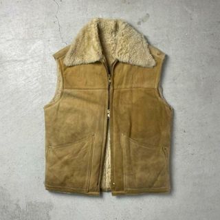 70年代 French Creek Sheep & Wool Co ボアベスト レザーベスト メンズL相当(ベスト)