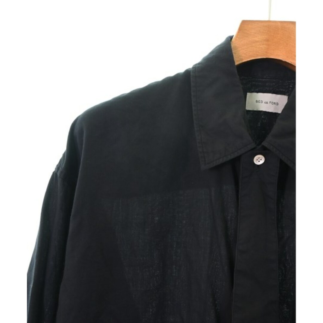 BED J.W. FORD(ベッドフォード)のBED J.W. FORD ベッドフォード カジュアルシャツ -(XL位) 黒 【古着】【中古】 メンズのトップス(シャツ)の商品写真