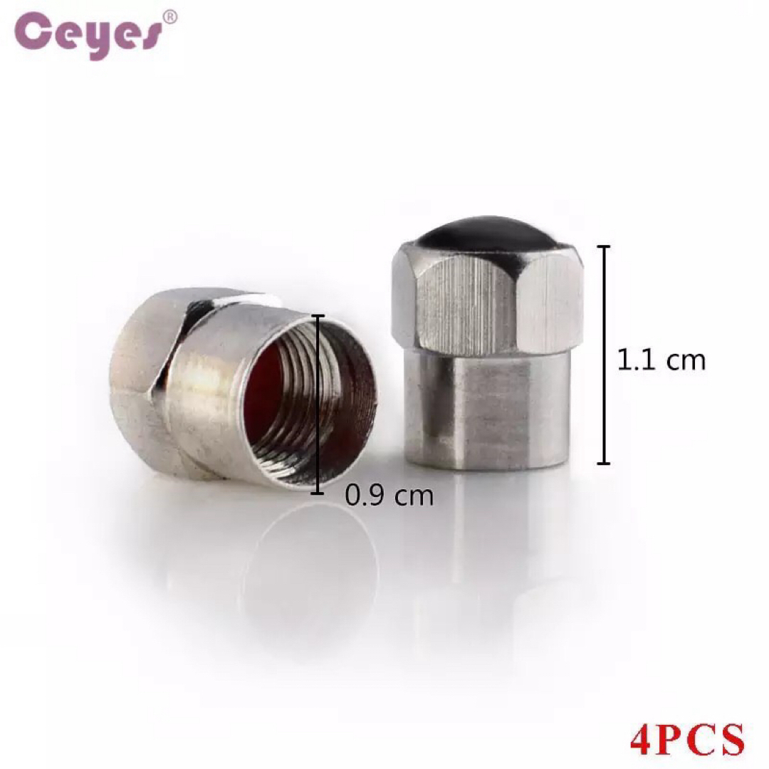 DAIHATSU ダイハツバルブキャップ4個シルバー 自動車/バイクの自動車(車外アクセサリ)の商品写真