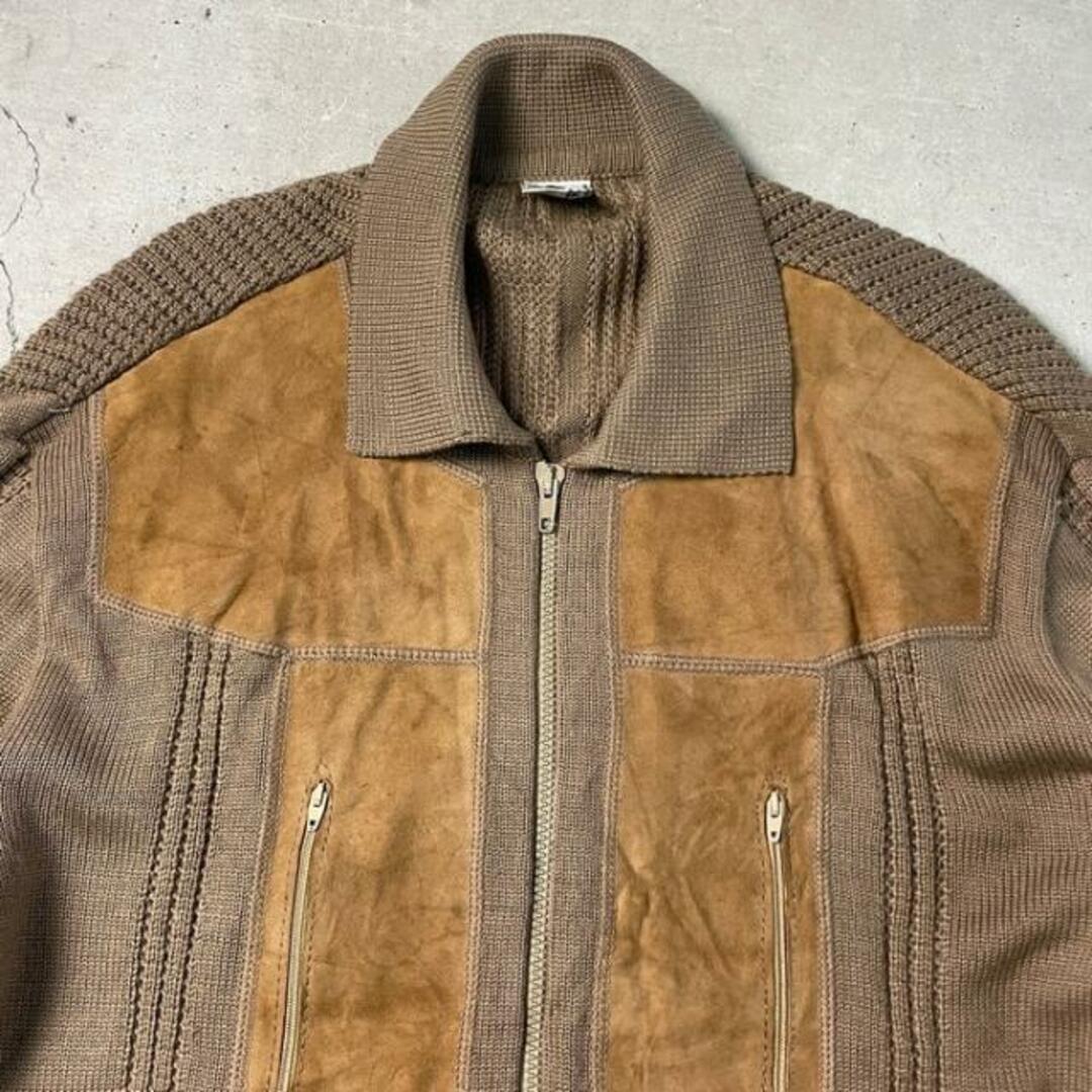ユーロ ヴィンテージ SERCAP スエード×ニットジャケット レザー ユーロ ヴィンテージ SERCAP スエード×ニットジャケット レザー