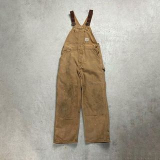 カーハート(carhartt)の90年代 USA製 Carhartt カーハート ダック地 オーバーオール ダブルニー メンズW36(ペインターパンツ)