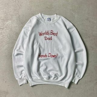 00年代 World's Best Dad メッセージプリントスウェットシャツ メンズL(スウェット)