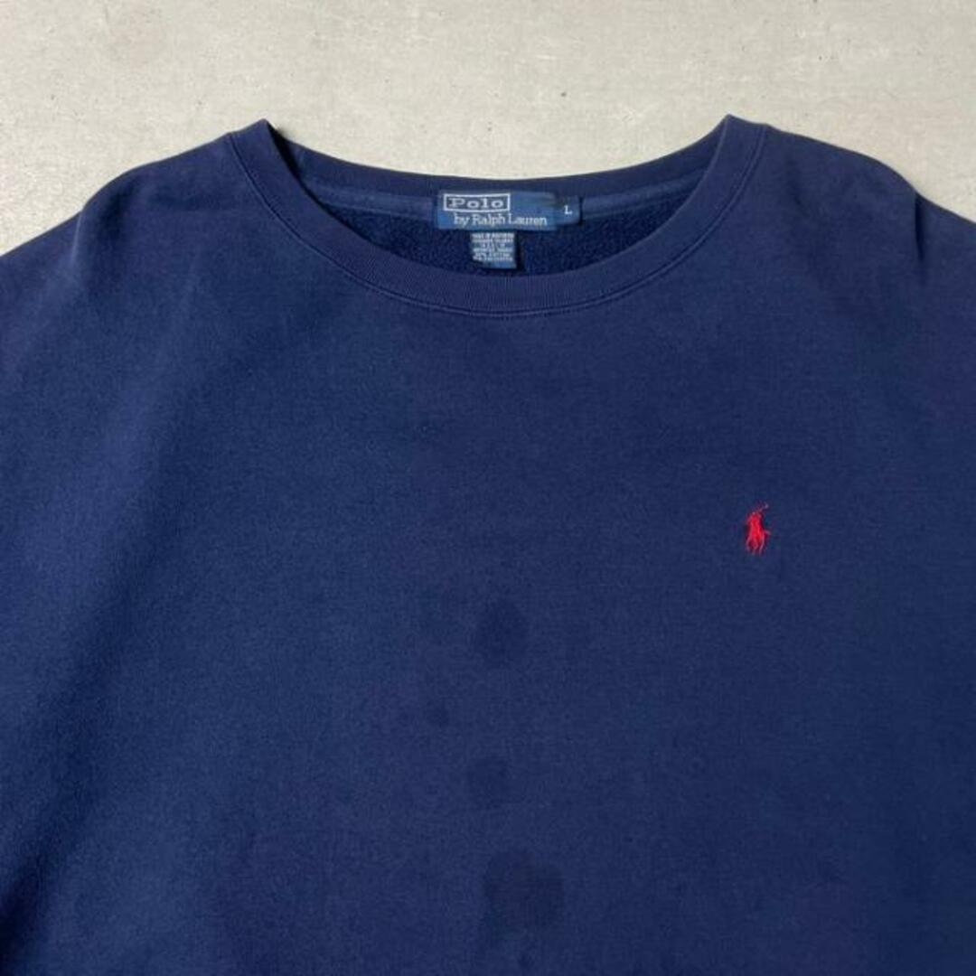 Ralph Lauren(ラルフローレン)の90年代 Polo by Ralph Lauren ポロバイラルフローレン スウェットシャツ  ワンポイントロゴ刺繍 メンズL メンズのトップス(スウェット)の商品写真