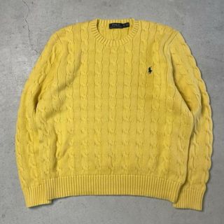 ラルフローレン(Ralph Lauren)のPolo by Ralph Lauren ポロバイラルフローレン ケーブル コットンニットセーター メンズL相当(ニット/セーター)