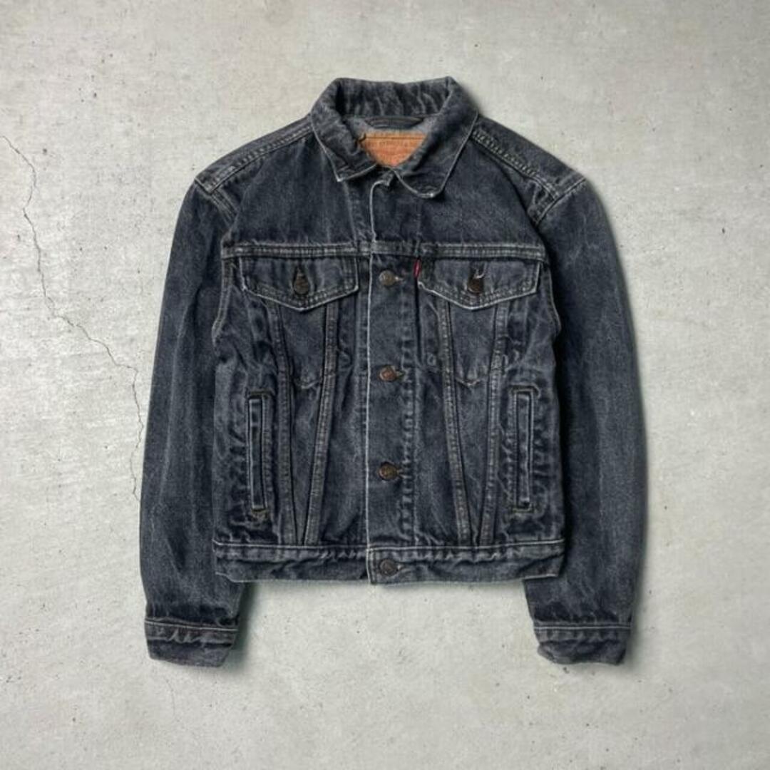 Levi's(リーバイス)の90年代 ユーゴスラビア製 Levi's ユーロリーバイス 70503 02 先染め ブラックデニムジャケット レディース2XS メンズ キッズ レディースのジャケット/アウター(Gジャン/デニムジャケット)の商品写真