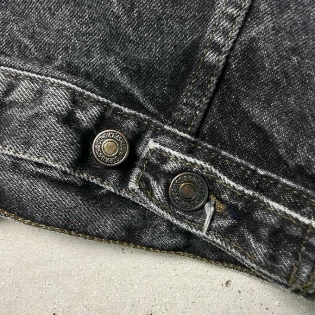 Levi's(リーバイス)の90年代 ユーゴスラビア製 Levi's ユーロリーバイス 70503 02 先染め ブラックデニムジャケット レディース2XS メンズ キッズ レディースのジャケット/アウター(Gジャン/デニムジャケット)の商品写真