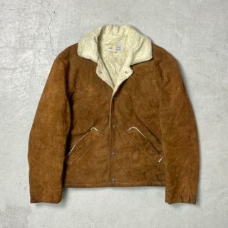 70年代 SIMCO LEATHER CO. スエードレザージャケット ボアジャケット メンズM-L相当(ブルゾン)