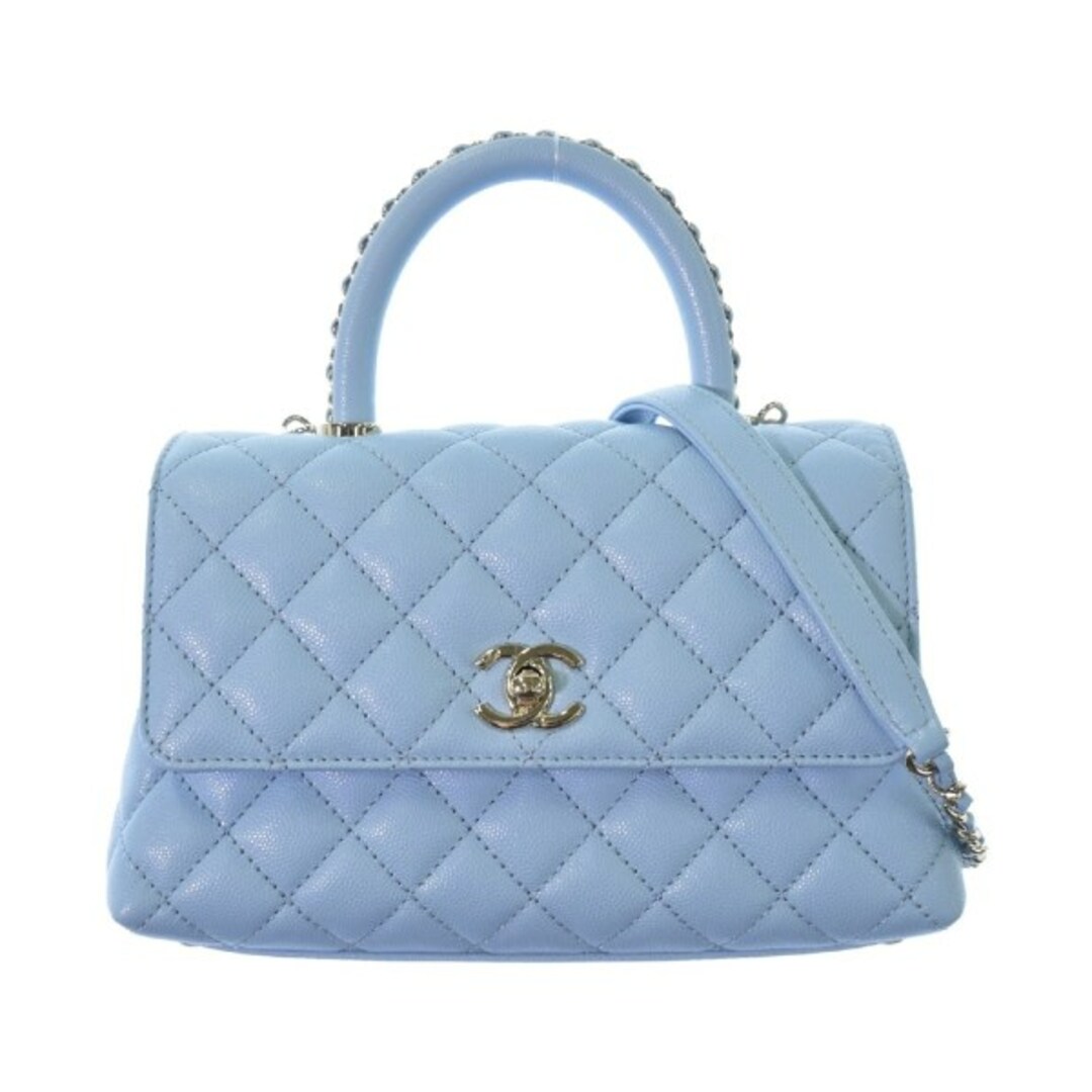 CHANEL - CHANEL シャネル ハンドバッグ - 水色 【古着】【中古 CHANEL - CHANEL シャネル ハンドバッグ - 水色 【古着】【中古