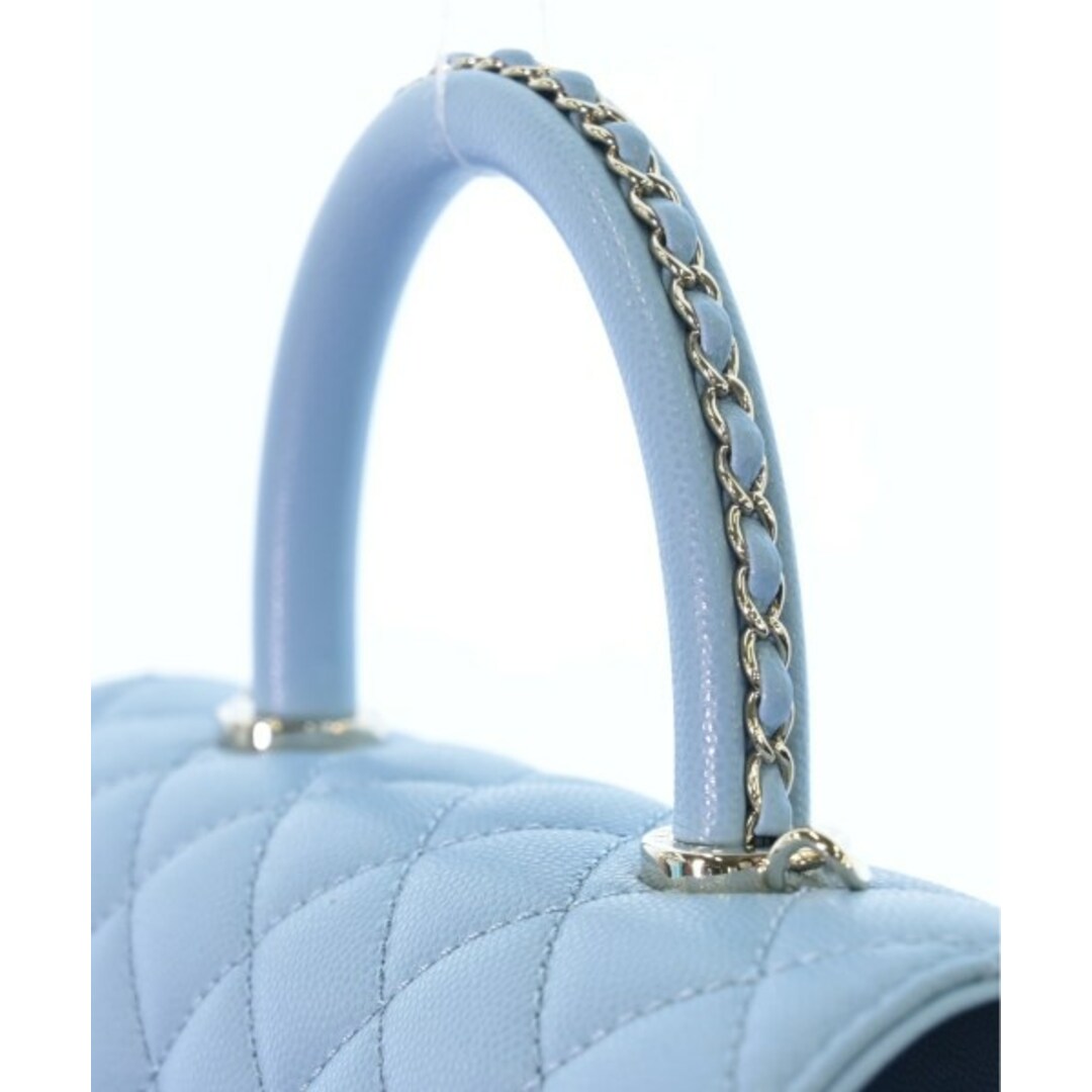CHANEL - CHANEL シャネル ハンドバッグ - 水色 【古着】【中古 CHANEL - CHANEL シャネル ハンドバッグ - 水色 【古着】【中古
