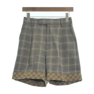 グッチ(Gucci)のGUCCI ショートパンツ 36(XS位) グレー系xベージュ系(チェック) 【古着】【中古】(ショートパンツ)