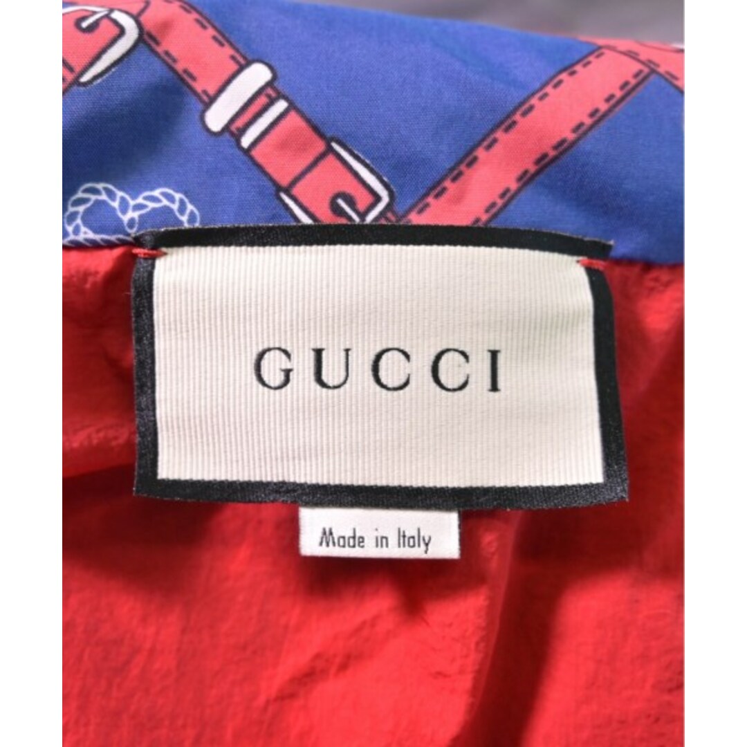 Gucci(グッチ)のGUCCI グッチ ブルゾン L 青xグレーx赤等(総柄) 【古着】【中古】 メンズのジャケット/アウター(その他)の商品写真