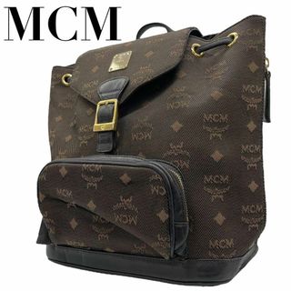 エムシーエム(MCM)の良品　MCM リュック　e5 バッグパック モノグラム　フラップ　キャンバス(その他)