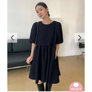 バースデーバッシュ(BIRTHDAY BASH)の新品　birthdaybash  TWEED PUFF MINI DRESS(ミニワンピース)