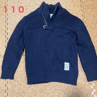 ザラキッズ(ZARA KIDS)のZARA コットンニット　110センチ　紺色(ニット)