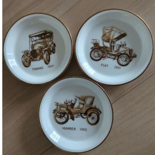 ノリタケ(Noritake)のNoritakeノリタケ　オールドカーの小皿３枚セ(陶芸)