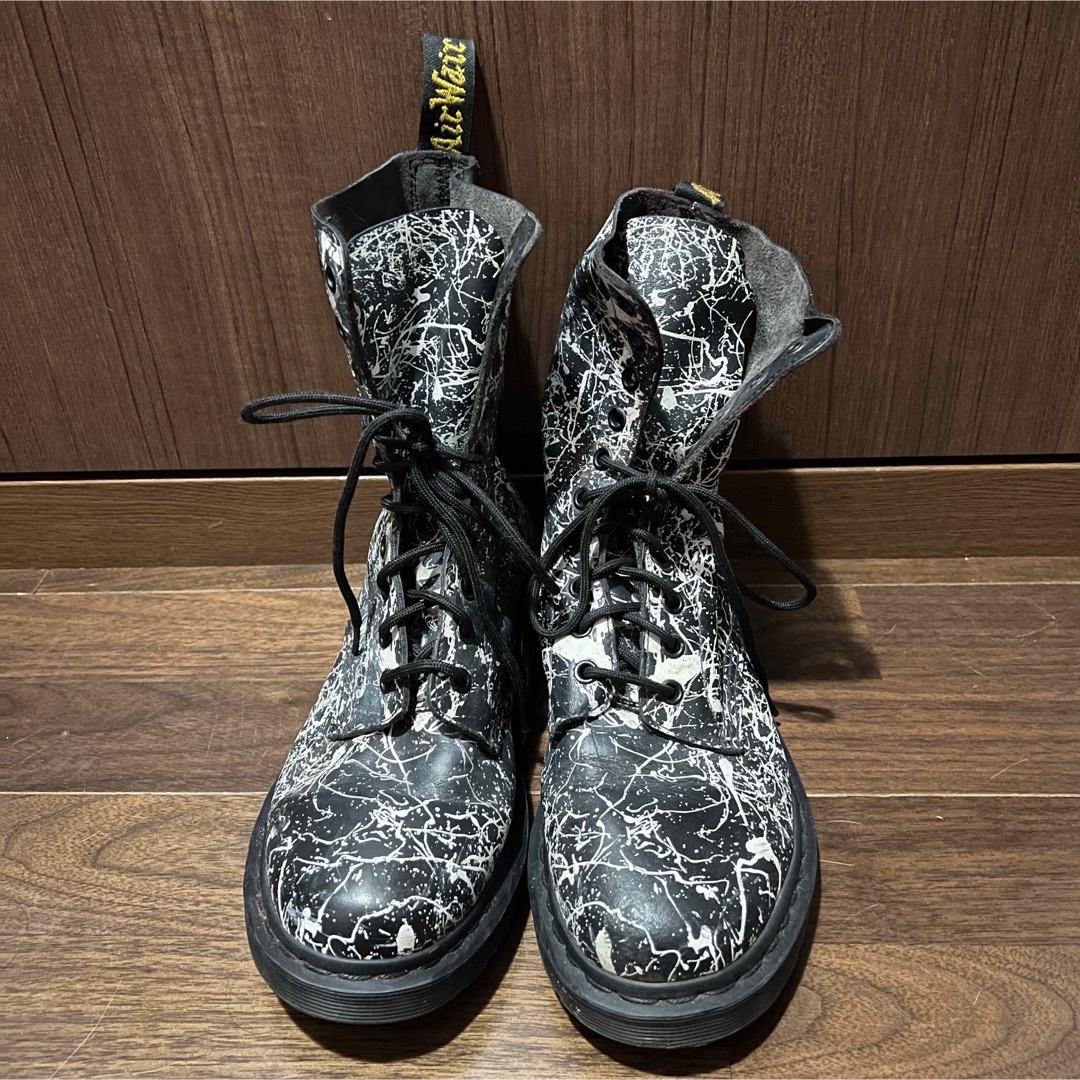 Dr.Martens - Dr.Martens ペイント 10ホール ブーツ UK8 ブラック