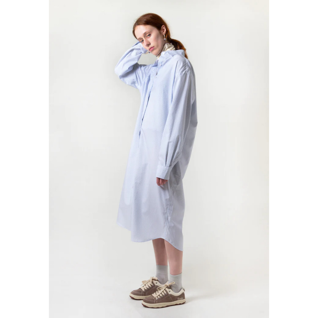 BASERANGE ベースレンジ OLE SHIRT DRESS シャツ ワンピ レディースのワンピース(ロングワンピース/マキシワンピース)の商品写真