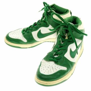 ナイキ(NIKE)の【中古】ナイキ NIKE DUNK HIGH 2003年製 ダンクハイ オールレザー スニーカー ホワイトxグリーン【サイズ29cm】【メンズ】(スニーカー)