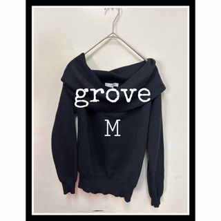 グローブ(grove)のgrove ニット セーターブラック(ニット/セーター)