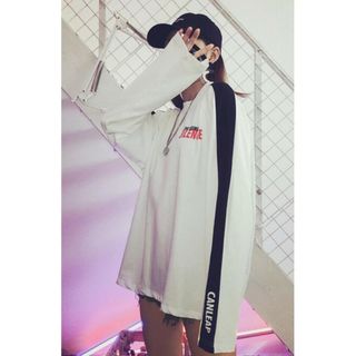 ザラ(ZARA)の韓国風　オルチャン　カジュアル　スポーティー　カットソー(Tシャツ(長袖/七分))