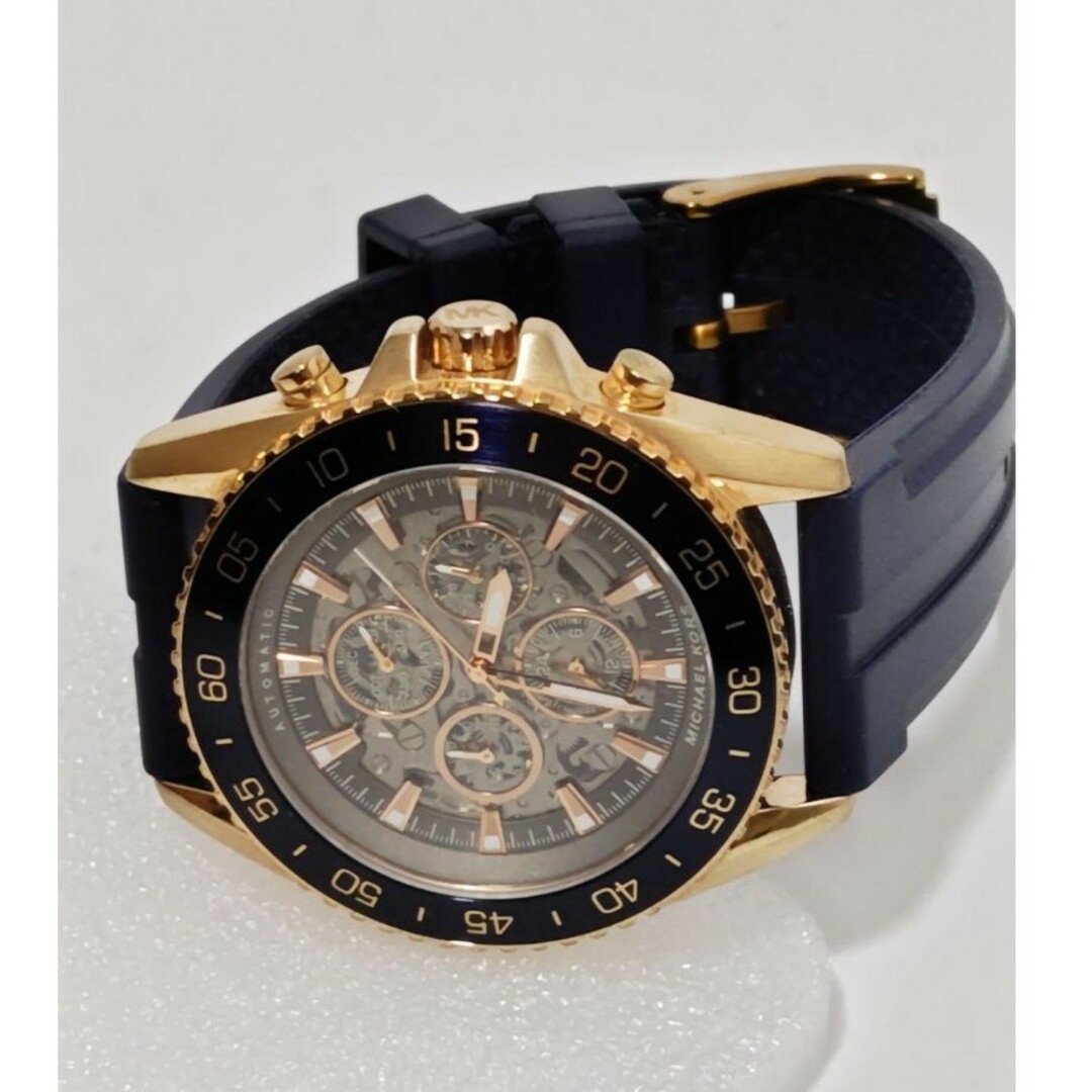 Michael Kors(マイケルコース)の超希少 マイケルコース ジェットマスター MK9025 自動巻 ゴールド ブルー メンズの時計(腕時計(アナログ))の商品写真
