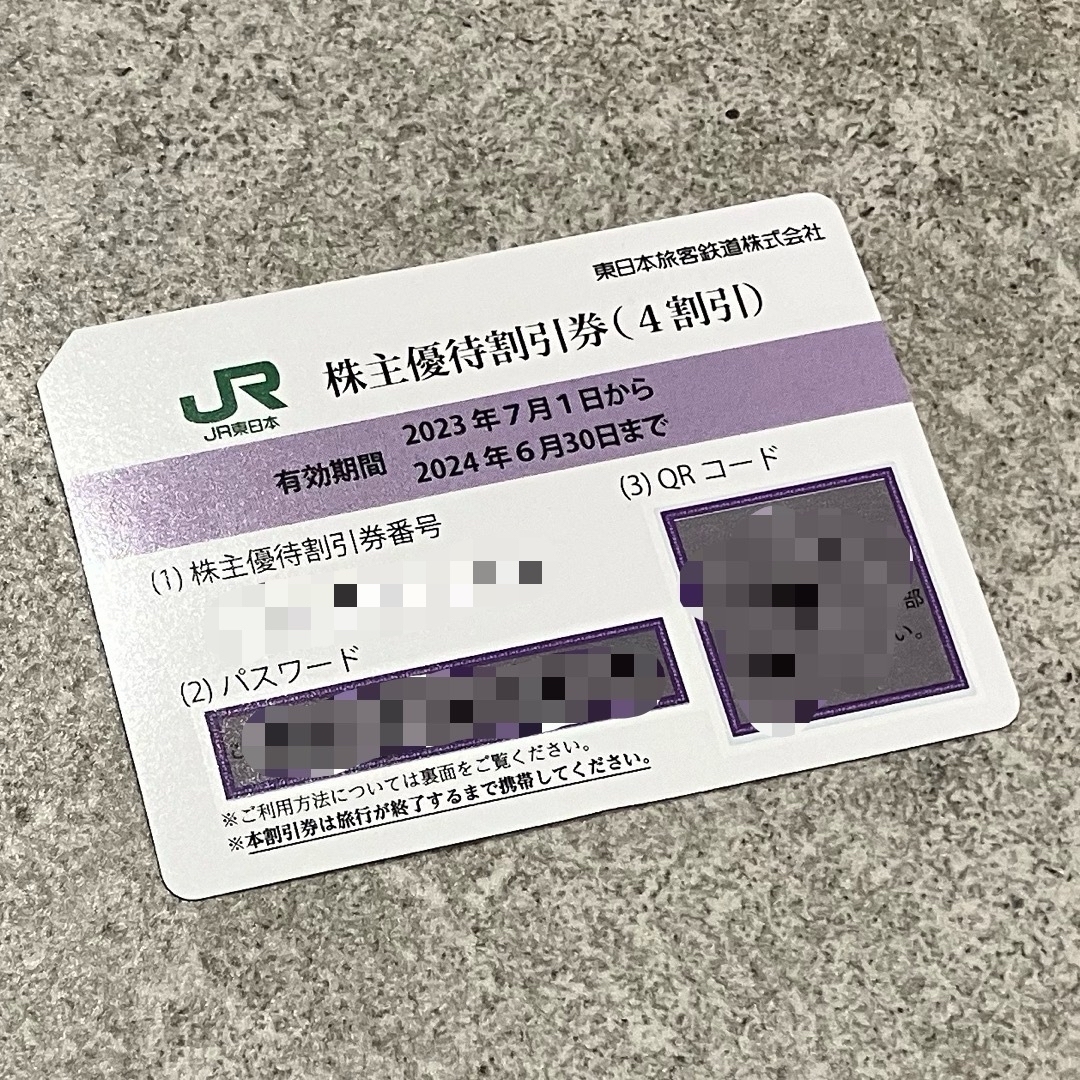 JR(ジェイアール)のJR 株主優待割引券 1枚 チケットの乗車券/交通券(鉄道乗車券)の商品写真