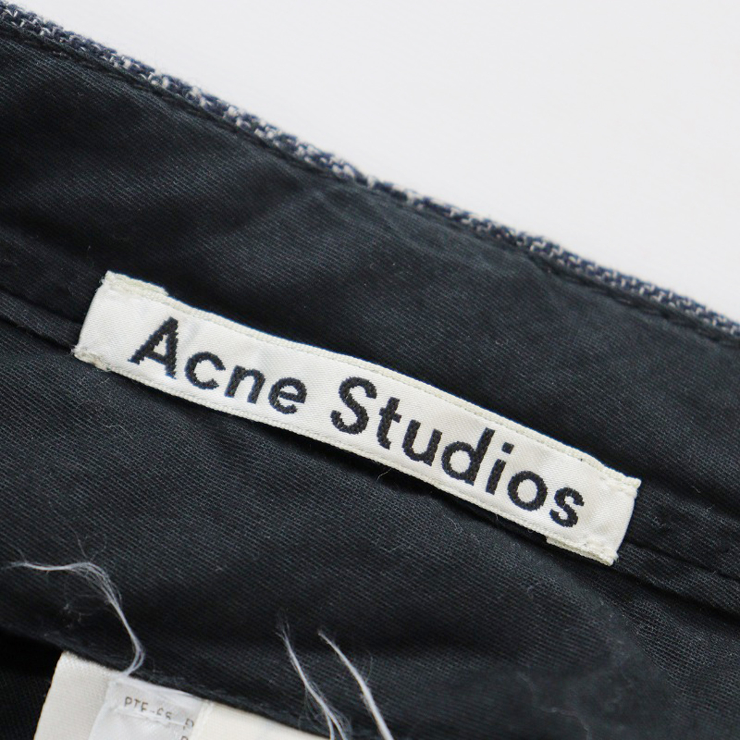 Acne Studios(アクネストゥディオズ)のアクネストゥディオズ Acne Studios グレンチェック ウール シルク テーパード パンツ 32/グレー ボトムス 【2400013735537】 レディースのパンツ(カジュアルパンツ)の商品写真