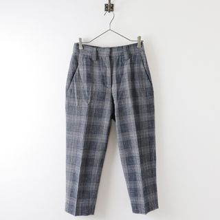 アクネストゥディオズ(Acne Studios)のアクネストゥディオズ Acne Studios グレンチェック ウール シルク テーパード パンツ 32/グレー ボトムス 【2400013735537】(カジュアルパンツ)