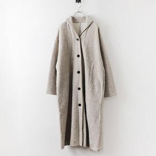 ネストローブ(nest Robe)の2021AW ネストローブ nest Robe コットンヤクナッピングショールカラーコート F/ベージュ アウター【2400013750660】(その他)