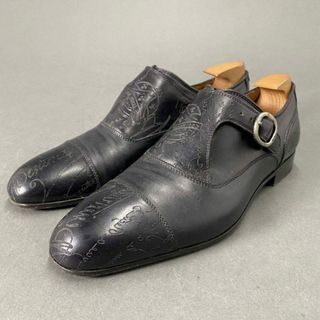 ベルルッティ(Berluti)の2j31 《美品》 Berluti ベルルッティ カリグラフィー モンクシューズ ドレスシューズ カルロ サイズ6 シューツリー付き メンズ 紳士靴(ドレス/ビジネス)