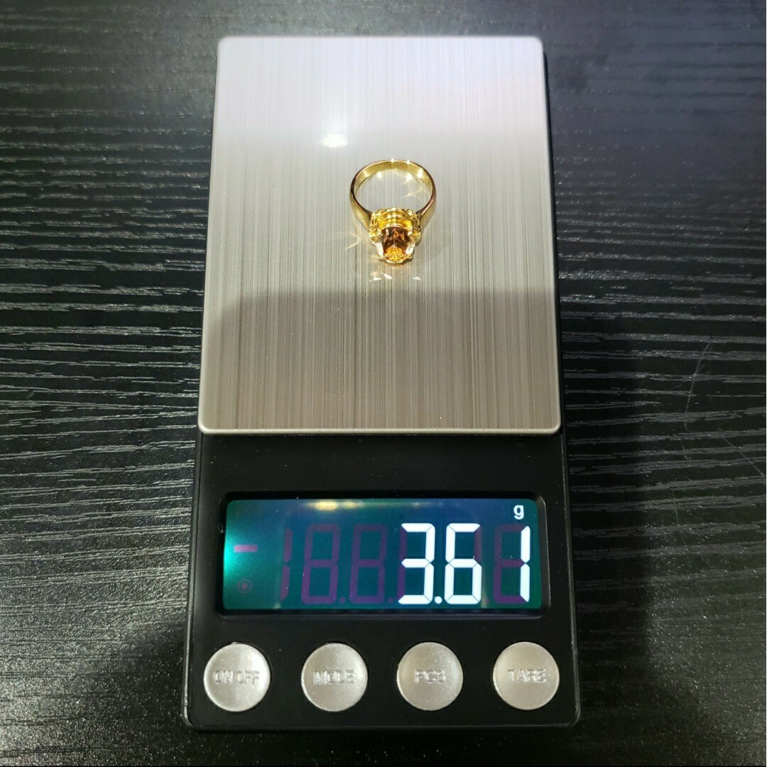 最終値下げ【K18】宝石 リング レディースのアクセサリー(リング(指輪))の商品写真