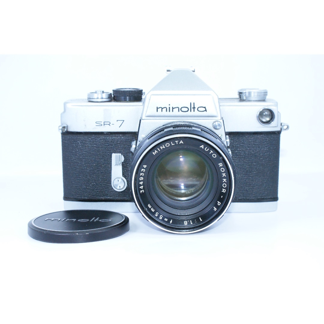 KONICA MINOLTA(コニカミノルタ)のMINOLTA SR-7(+ROKKOR-PF 55mm F1.8)#330 スマホ/家電/カメラのカメラ(フィルムカメラ)の商品写真