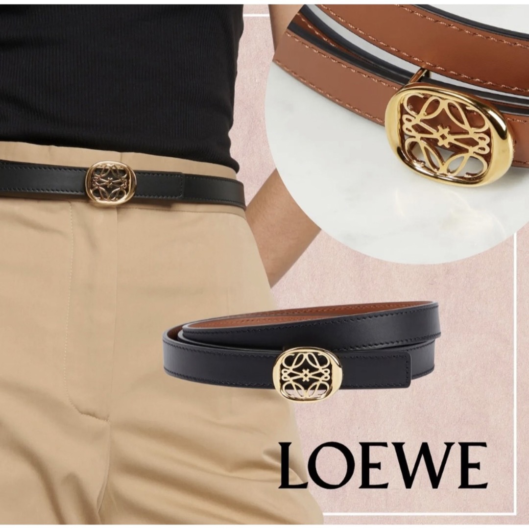 LOEWE(ロエベ)のLOEWE リバーシブル　アナグラム　エリプス　ベルト レディースのファッション小物(ベルト)の商品写真