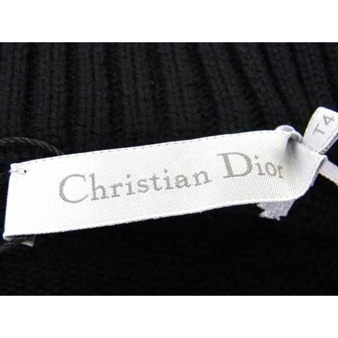 Dior(ディオール)の■新品同様■ ChristianDior クリスチャンディオール ウール100％ ポンチョ ケープ アウター レディース ブラック系×ホワイト系 AT9054  レディースのジャケット/アウター(ポンチョ)の商品写真