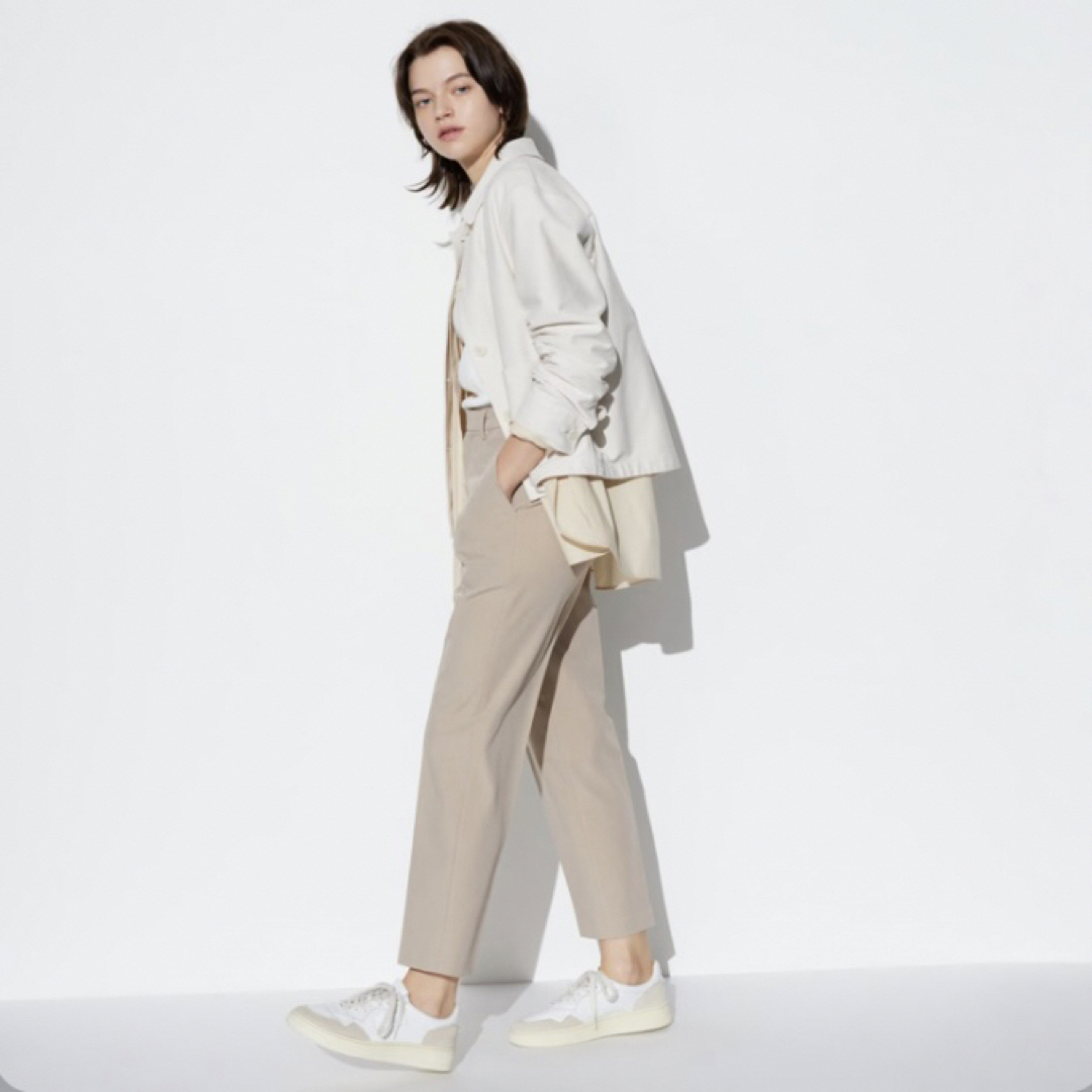 ユニクロ UNIQLO スマートアンクルパンツ ベージュXL 踏切り ユニクロ UNIQLO スマートアンクルパンツ ベージュXL 踏切り
