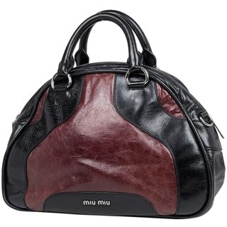 ミュウミュウ(miumiu)のミュウ ミュウ ロゴ ハンドバッグ レディース 【中古】(ハンドバッグ)