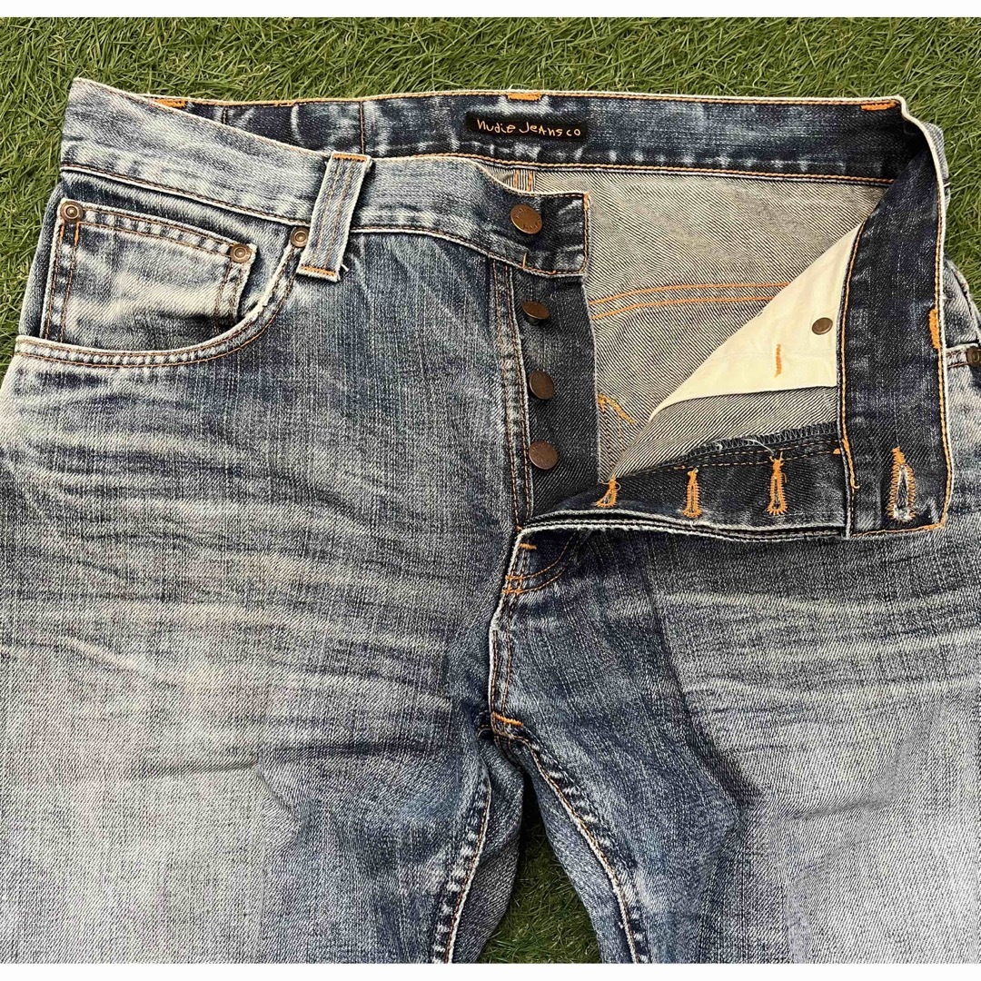Nudie Jeans(ヌーディジーンズ)のnudie jeans ヌーディージーンズ NJ3254 革パッチ w32L32 メンズのパンツ(デニム/ジーンズ)の商品写真