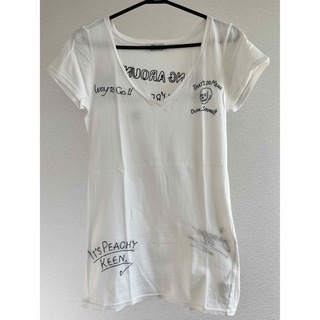 アズールバイマウジー(AZUL by moussy)のAZUL by moussy 半袖Tシャツ カットソー ホワイト(Tシャツ(半袖/袖なし))