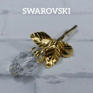 スワロフスキー(SWAROVSKI)の【匿名配送】 SWAROVSKI スワロフスキー ブローチ 花 ゴールド 4 大(ブローチ/コサージュ)