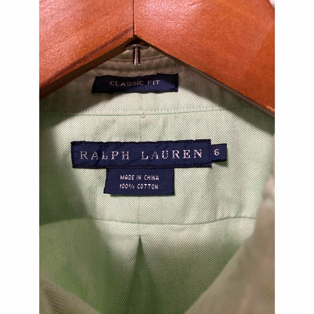 POLO RALPH LAUREN(ポロラルフローレン)のラルフローレン レディース シャツ ライムグリーン オックスフォードシャツ レディースのトップス(シャツ/ブラウス(長袖/七分))の商品写真